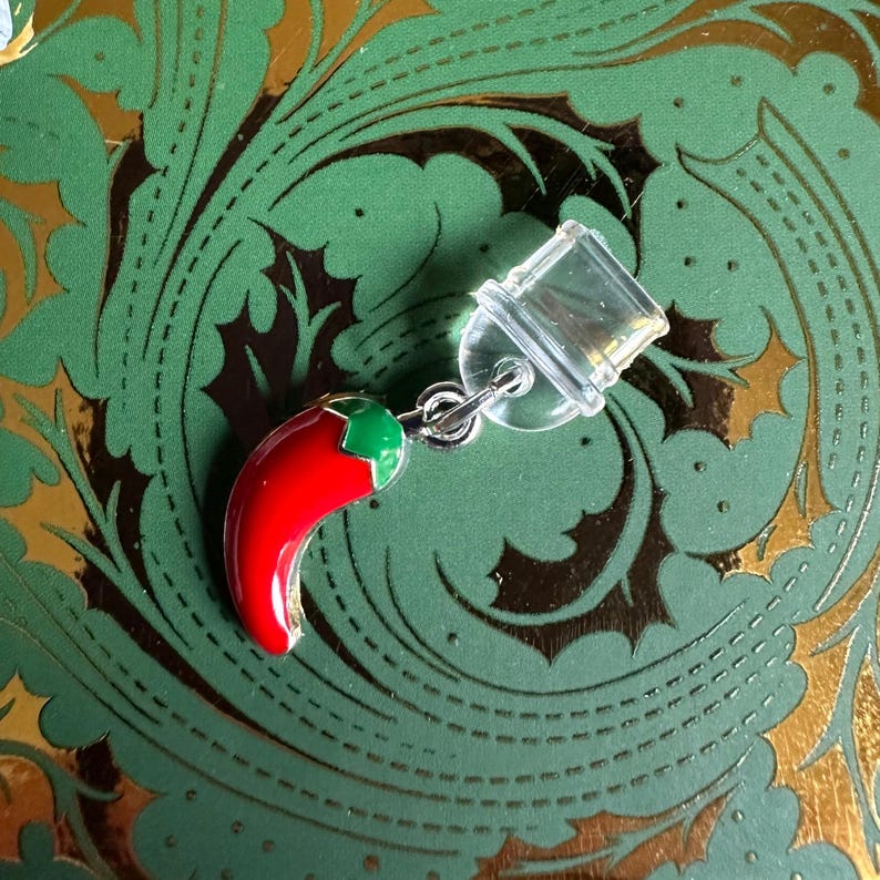 Spicy Pepper Device Charm, Romance Reader Kindle Dust Plug, USB-C ...