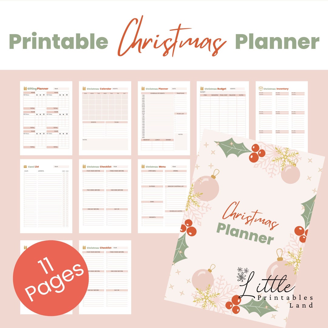 Christmas Planner Printable | Holiday to Do List | Gift Budget Tracker ...