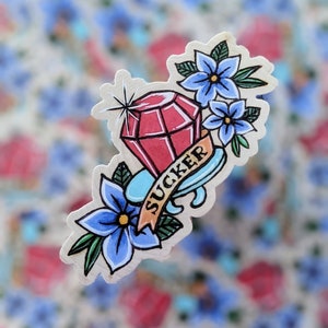 Nostalgia Ring Pop Tattoo Design Original Woodburned Art Vinyl Sticker ...