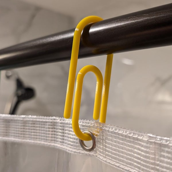 Jumbo Paperclip Shower Curtain Rings