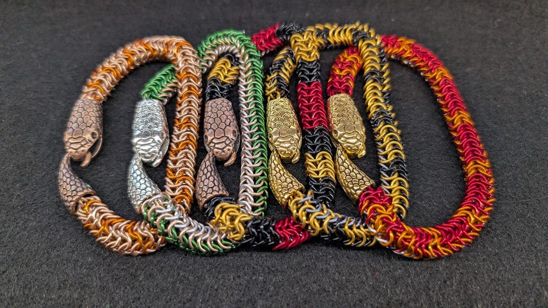 Chainmail Snake Tutorial Roundmaille Snake Chainmaille Tutorial - Etsy