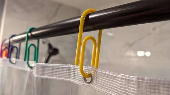 Jumbo Paperclip Shower Curtain Rings