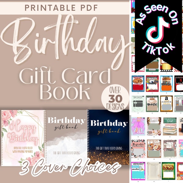 Birthday Gift Card Book for dad , birthday care package, printable birthday gift card book, birthday gift to husband, birthday gift for son