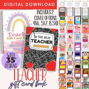 Porte-cartes imprimables pour enseignants, Étiquettes d'appréciation pour les enseignants, Cadeaux de fin d'année pour les enseignants Merci pour les enseignants, Premier jour d'école, Dernier jour