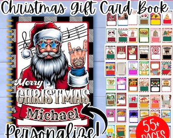 Christmas Gift Card Book, Printable Christmas gift for son, Personalized Christmas gift for husband, Editable Christmas giftcard holders