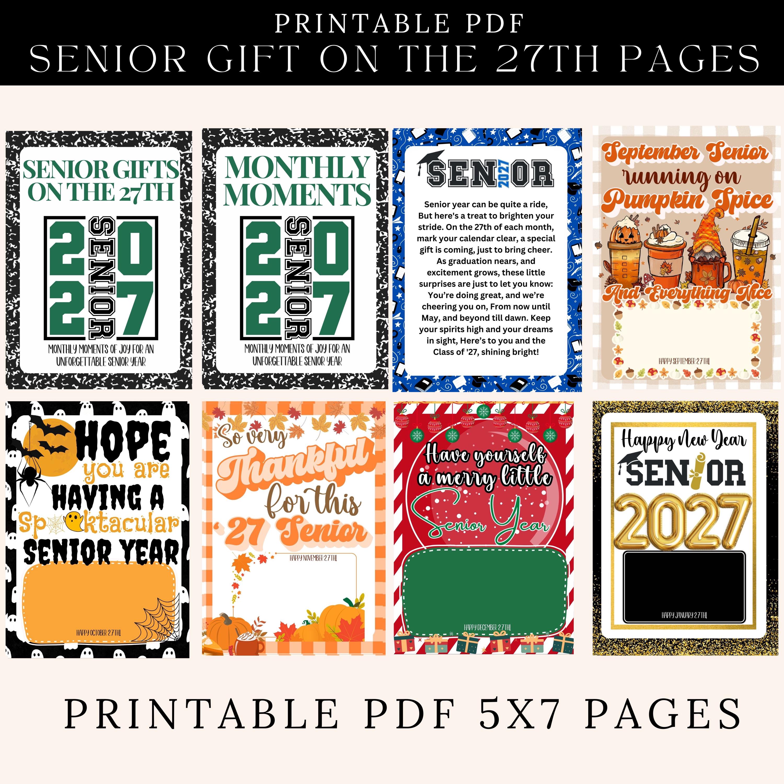 Ahuevoo Senor Gift Printable Senior Gift on the 27th Gift Card Holders, Class of 2027 Care ...