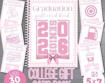 2026 College Gift Card Book, Gift For College Student, Graduation Gift For Her, Gift For Daughter, College Survival, coquette Gift Teen Girl