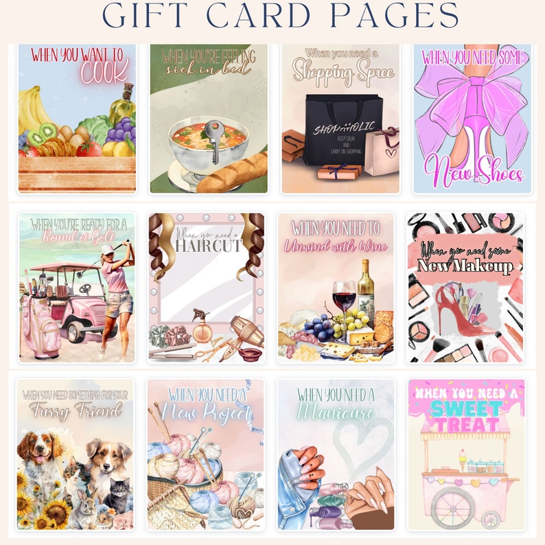Printable Birthday Gift Card Book , Birthday Care Package, Birthday