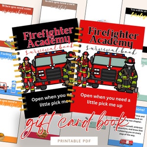 Libro delle carte regalo dell'Accademia dei vigili del fuoco, pacchetto di cure per i vigili del fuoco, libro delle carte regalo di laurea dell'Accademia dei vigili del fuoco, regalo pompiere dai genitori, premuroso