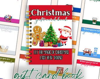 Christmas Gift Card Book, Printable Christmas gift for kids, Christmas gift card book, Christmas gifts for teen,  Teenage Christmas Present