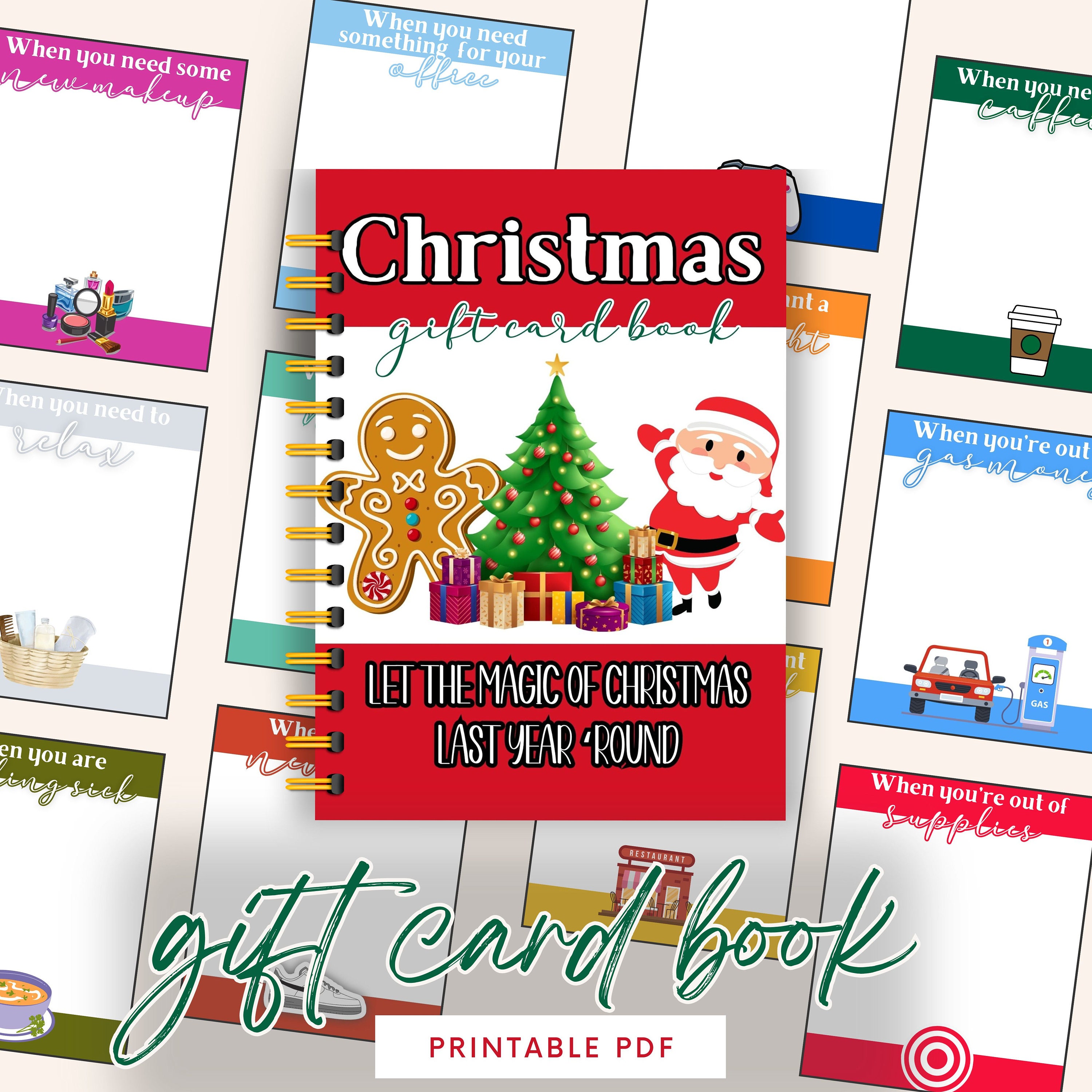 Christmas Gift Card Book, Printable Christmas Gift for Kids, Christmas Christmas Gift Card Book, Printable Christmas Gift for Kids, Christmas