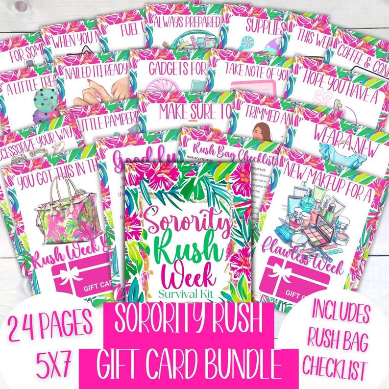 Sorority Rush Week Gift - Sorority Gift Box - Printable Sorority Rush ...