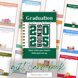 Afdrukbaar college-cadeaukaartboek, college-zorgpakket, college-cadeaukaartboek, eerste jaar college cadeau van ouders, afstudeercadeau