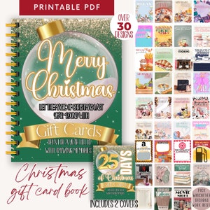 Livro de cartões de presente de Natal, presente de Natal para impressão para a mãe, livro de cartões de presente de Natal, presentes de Natal para a esposa, presente de Natal para a mãe