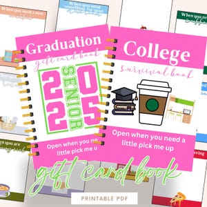 Druckbares College Geschenkkartenbuch, College Care Paket, College Survival Guide, Geschenk für das erste Jahr College von den Eltern, Abschlussgeschenk