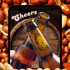 Proost met bierbar winkelwagen kunst aan de muur print, elegante thuisbar, eetkamer, hol en pub decor, stijlvolle unieke esthetische charme, digitale download
