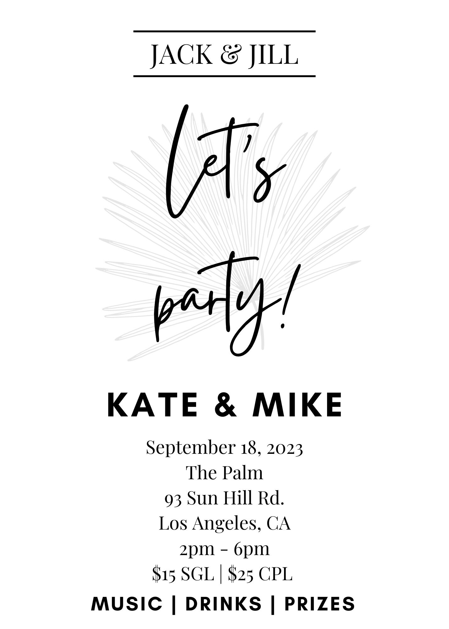 Jack & Jill Invitation Etsy