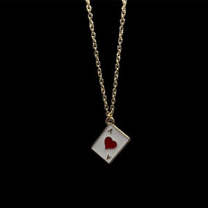 Ace of Hearts Necklace- Dainty