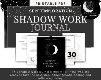 Shadow Work Journal, Prompts, Affirmations, Worksheets (Printable PDF)