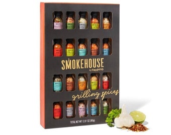 Smokehouse by Thoughtfully Ultimate Grilling Spice Set, Grill Seasoning Gift Set Flavors Include Chili Garlic, Rosemary and Herb