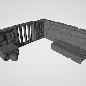 6X6 Prison Set STL files for Dungeon locks System
