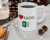 Excel Mug | Spreadsheet Gift Ceramic Mug 11oz | A Perfect New Job Gift