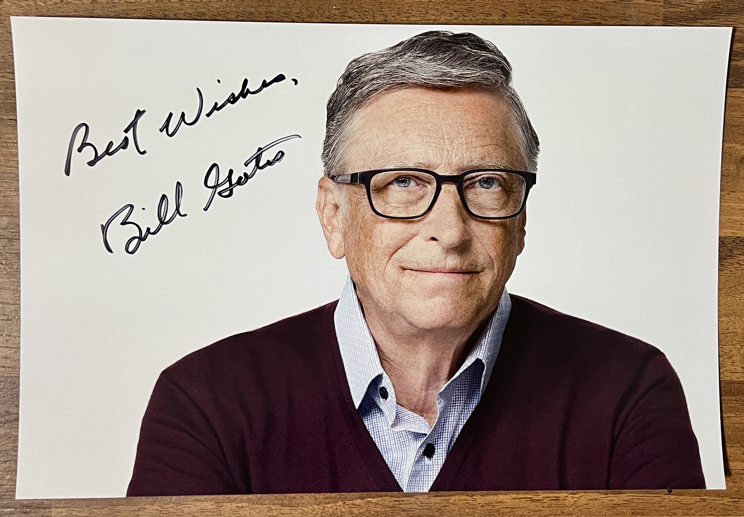 【激レア】Bill Gates ビルゲイツ 直筆サイン　写真　証明書付き BILL GATES signed 5x7 Photo!! Microsoft Founder! | eBay