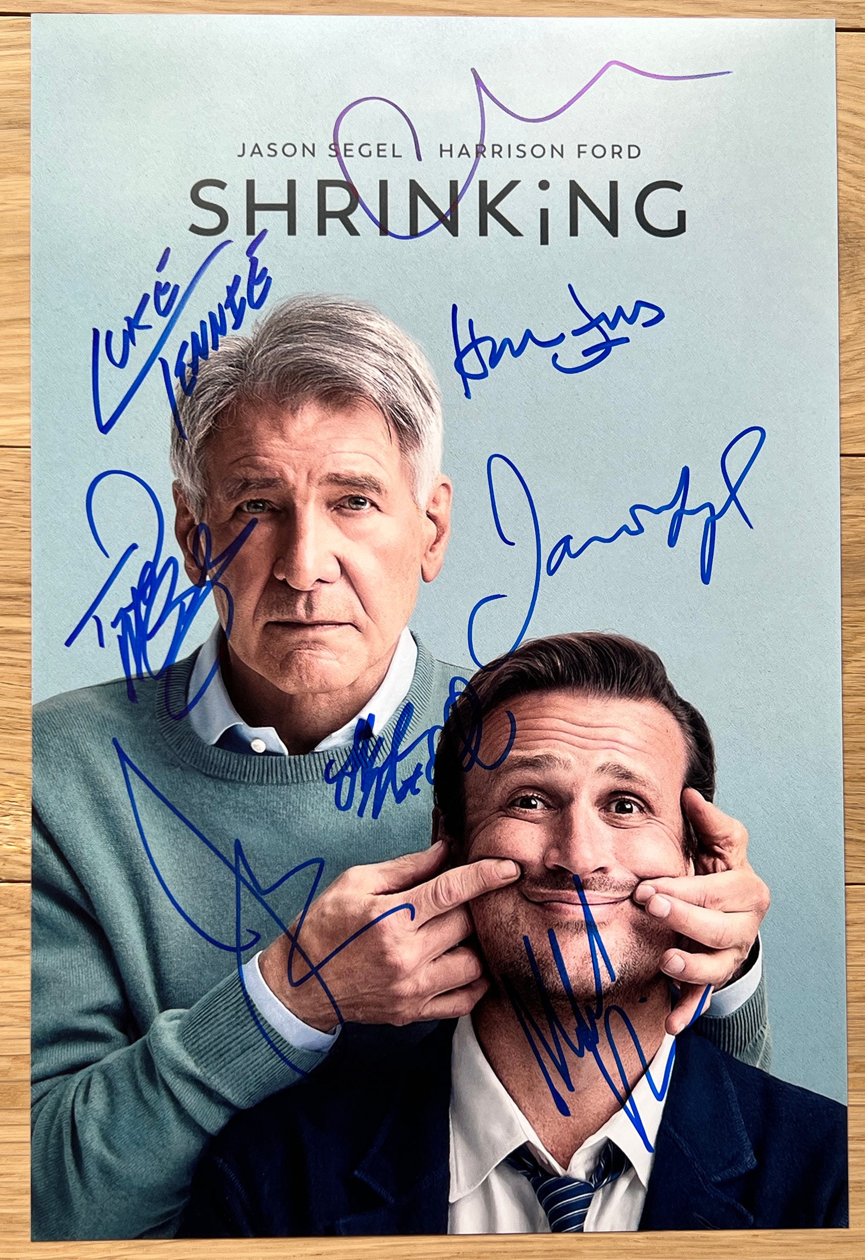 Shrinking cast signed autographed 8x12 inch photo + COA