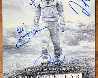 Interstellar full cast signed autographed 8x12 inch photo + COA