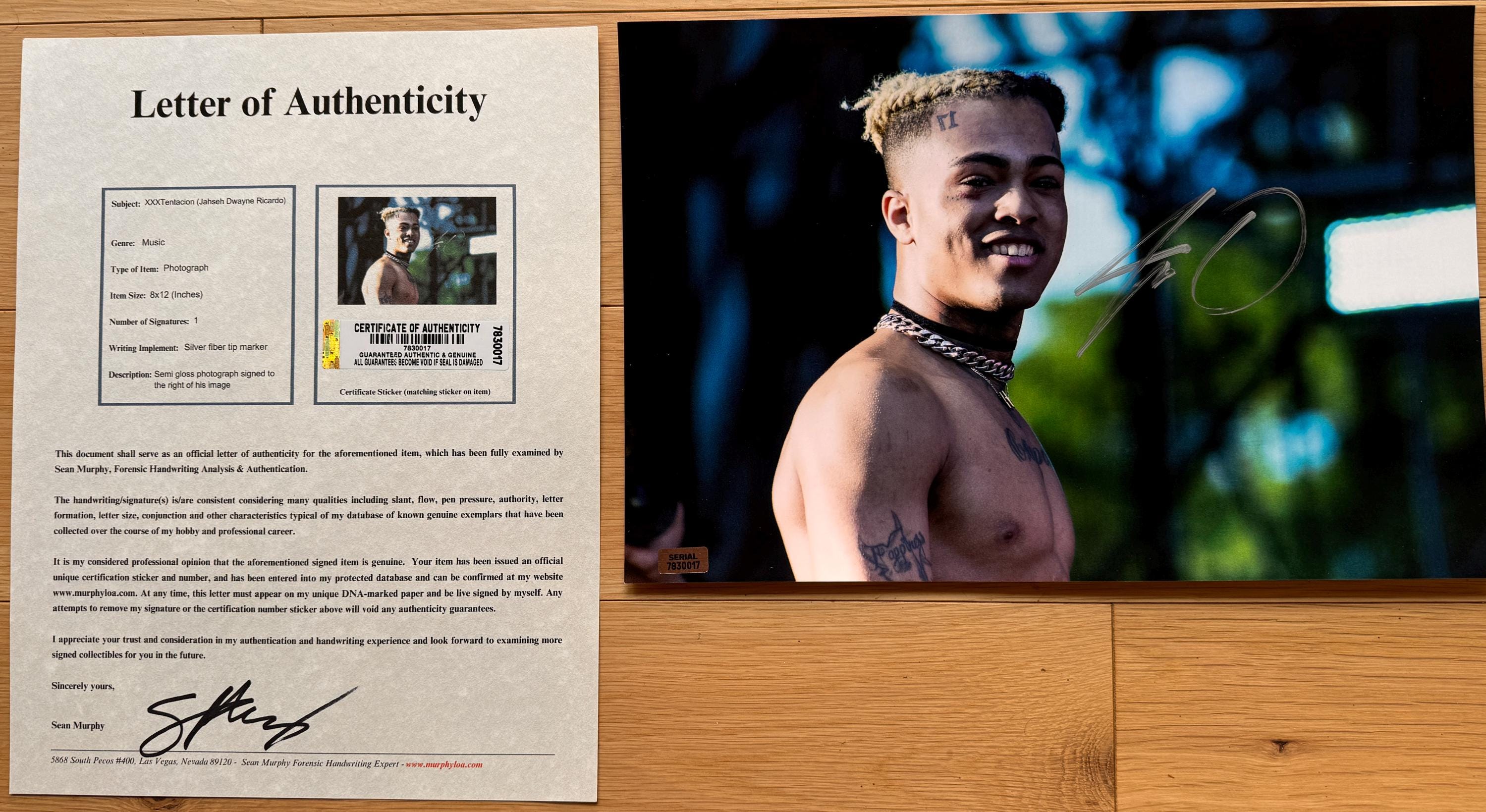 Xxxtentacion Signed Autographed 8x12 Inch Photo + COA - Etsy