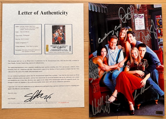 Friends Complete Cast Signed Autographed 8x12 Inch Photo + COA - Etsy