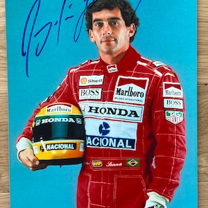 Ayrton Senna signed autographed 8x12 inch photo + COA