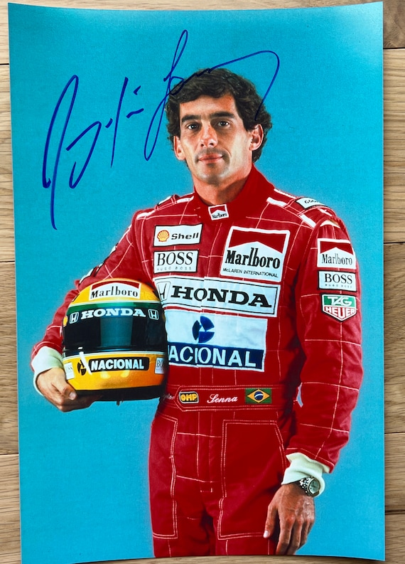 アイルトンセナ サインと写真 アイルトン・セナのサイン入り8 x 12インチ写真 + COA - Etsy 日本