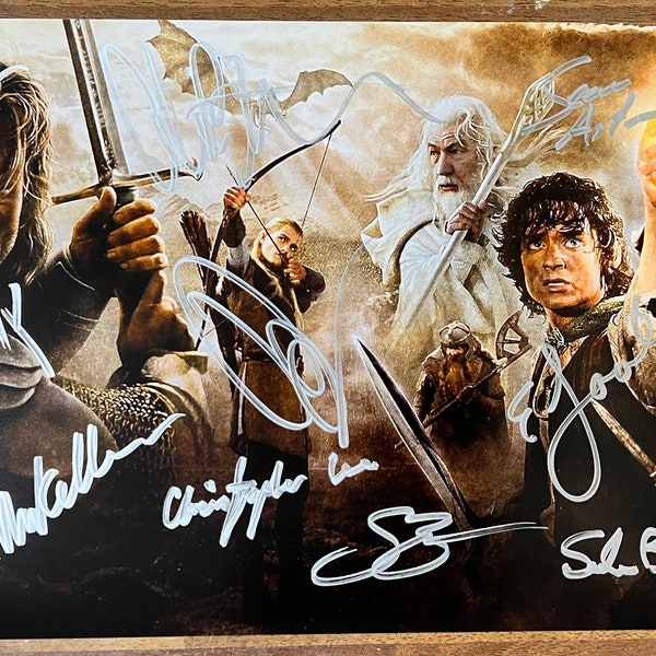 The Lord of the Rings Complete Cast signed autographed 8x12 inch photo + COA