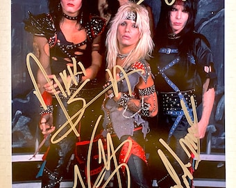Motley Crue Full Band Signed Autographed 8x12 Photo + COA