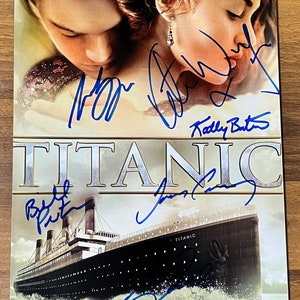Titanic full cast signed autographed 8x12 inch photo + COA