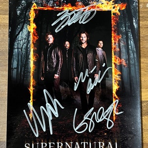 Supernatural cast signed autographed 8x12 inch photo + COA