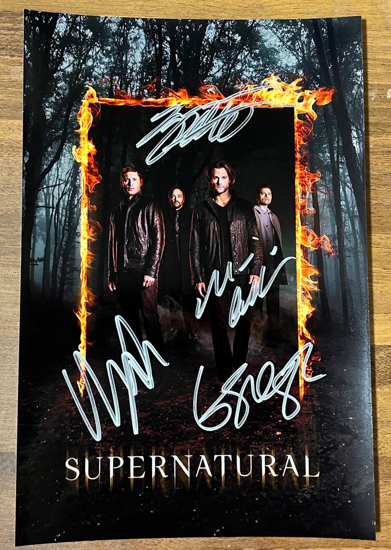 Supernatural Cast Signed Autographed 8x12 Inch Photo + COA Etsy