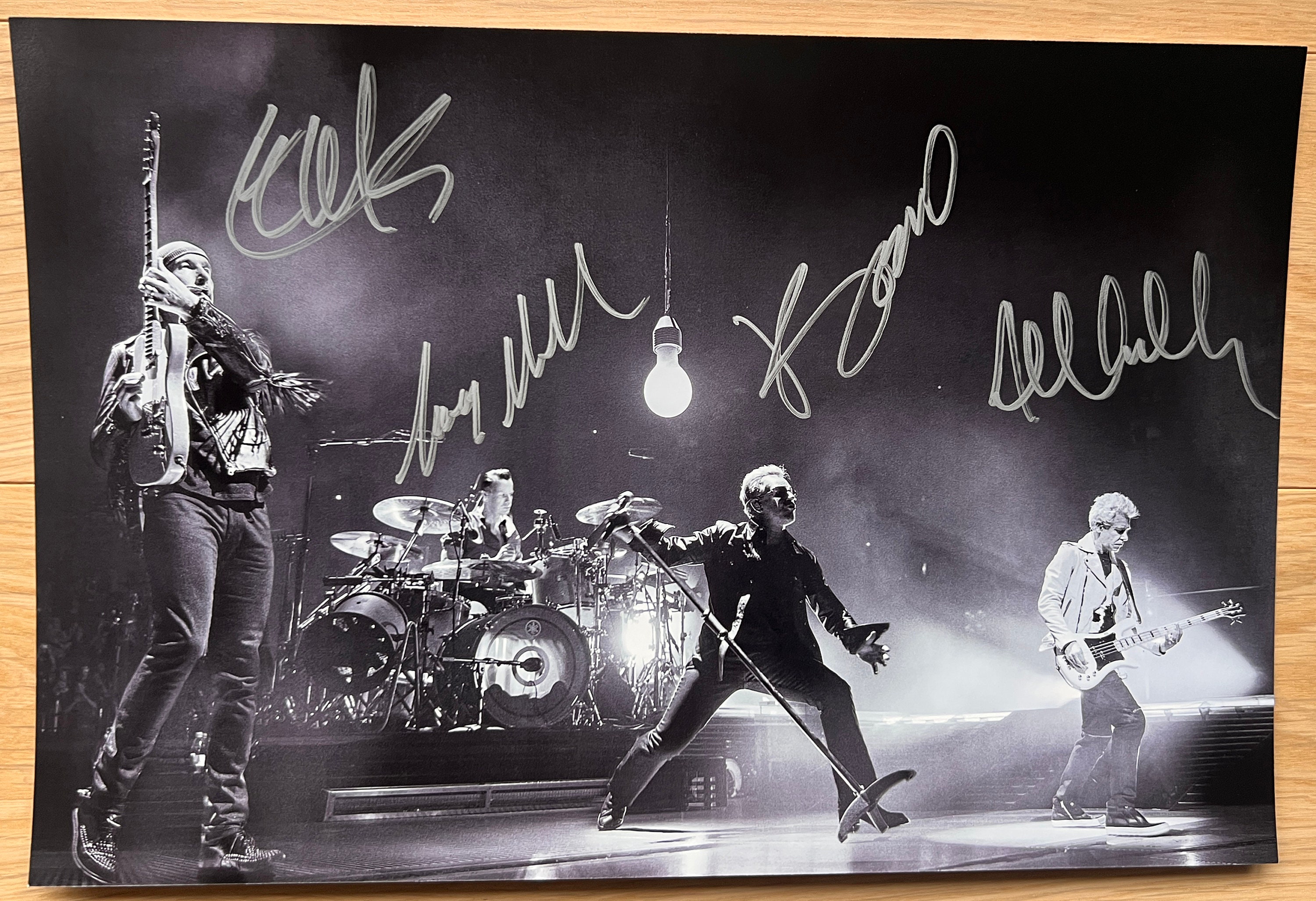 U2 Full Band Signed Autographed 8x12 Inch Photo + COA - Etsy