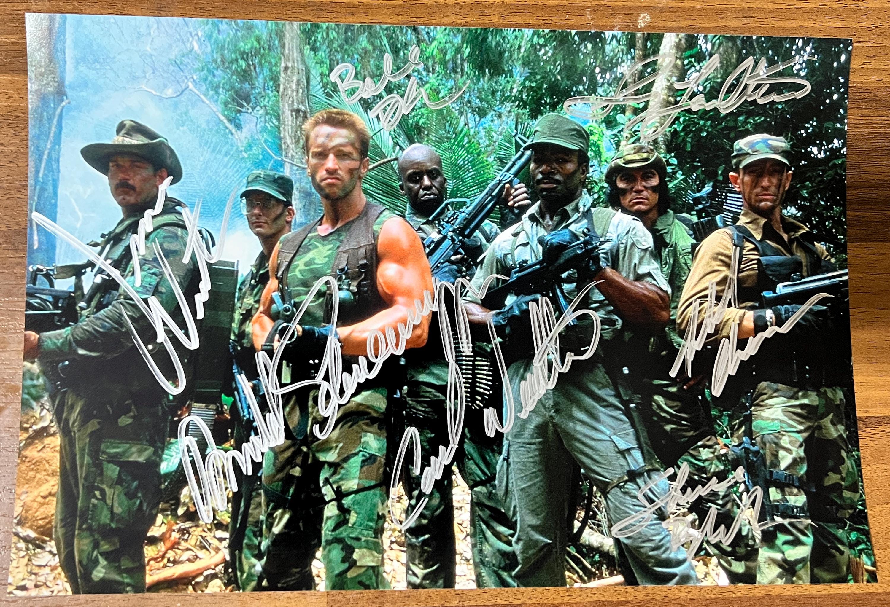 Predator 1987 Complete Cast Signed Autographed 8x12 Inch Photo