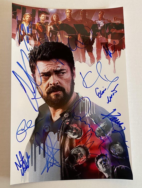 THE BOYS ザ・ボーズ　ホームランダー クイーンメイヴ　サイン The Boys Full Cast Signed Autographed 8x12 Inch Photo + COA - Etsy