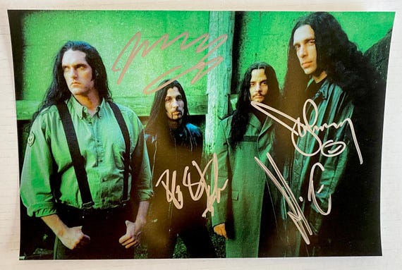 Type O Negative Complete Band Signed Autographed 8x12 Inch Photo +