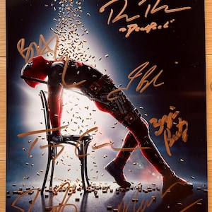 Deadpool complete cast signed autographed 8x12 inch photo + COA