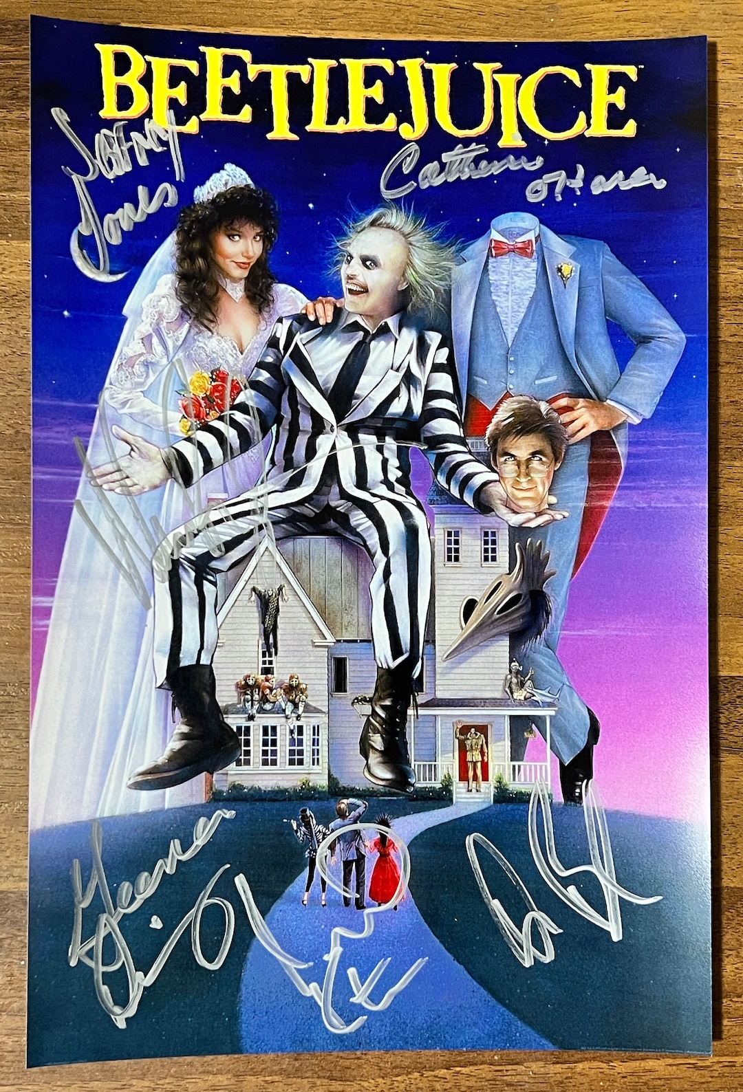 Beetlejuice Full Cast Signed Autographed 8x12 Inch Photo COA Etsy