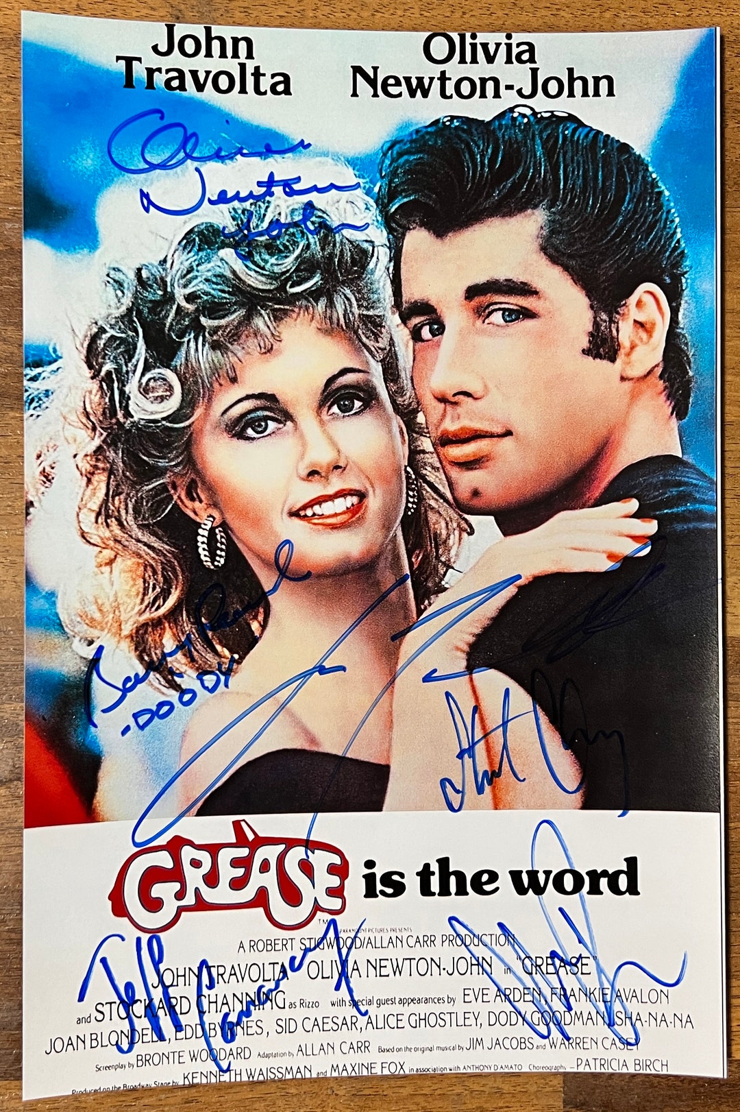 Grease Full Cast Signed Autographed 8x12 Inch Photo COA Etsy