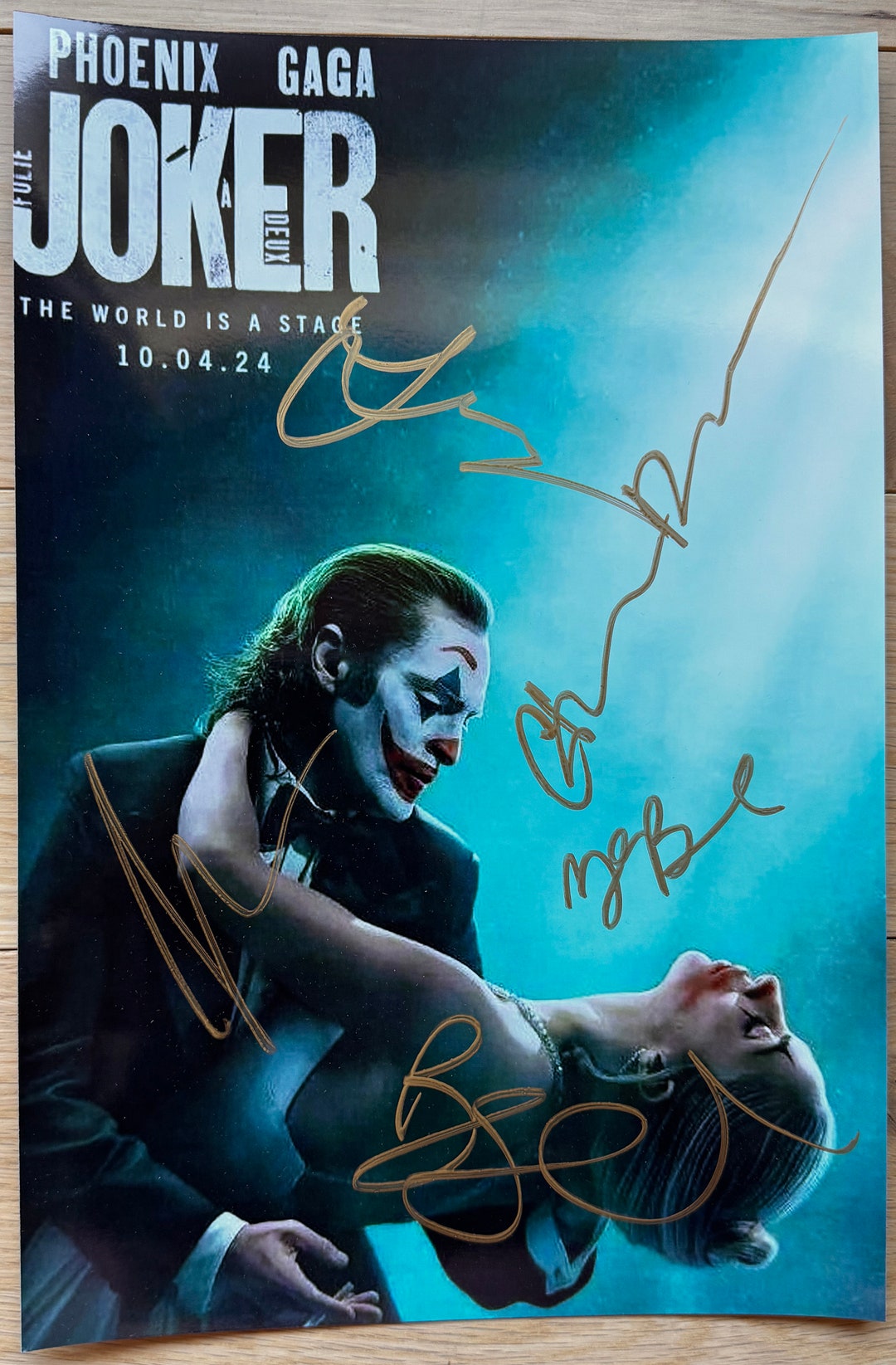 Joker Folie A Deux 2 Cast Signed Autographed Autographed 8x12 Inch
