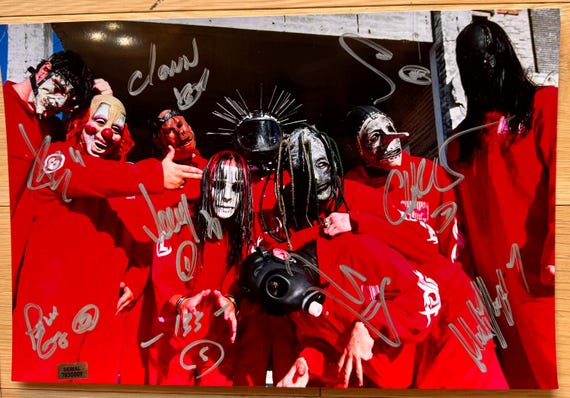 Slipknot Complete Full Original Band Signed Autographed 8x12 Inch