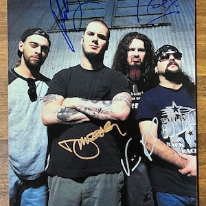 Pantera DIME full band signed autographed 8x12 photo + COA