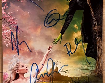 Wicked Film Movie Full Cast Signed Autograph Poster Print - A5, A4, A3 Sizes Available