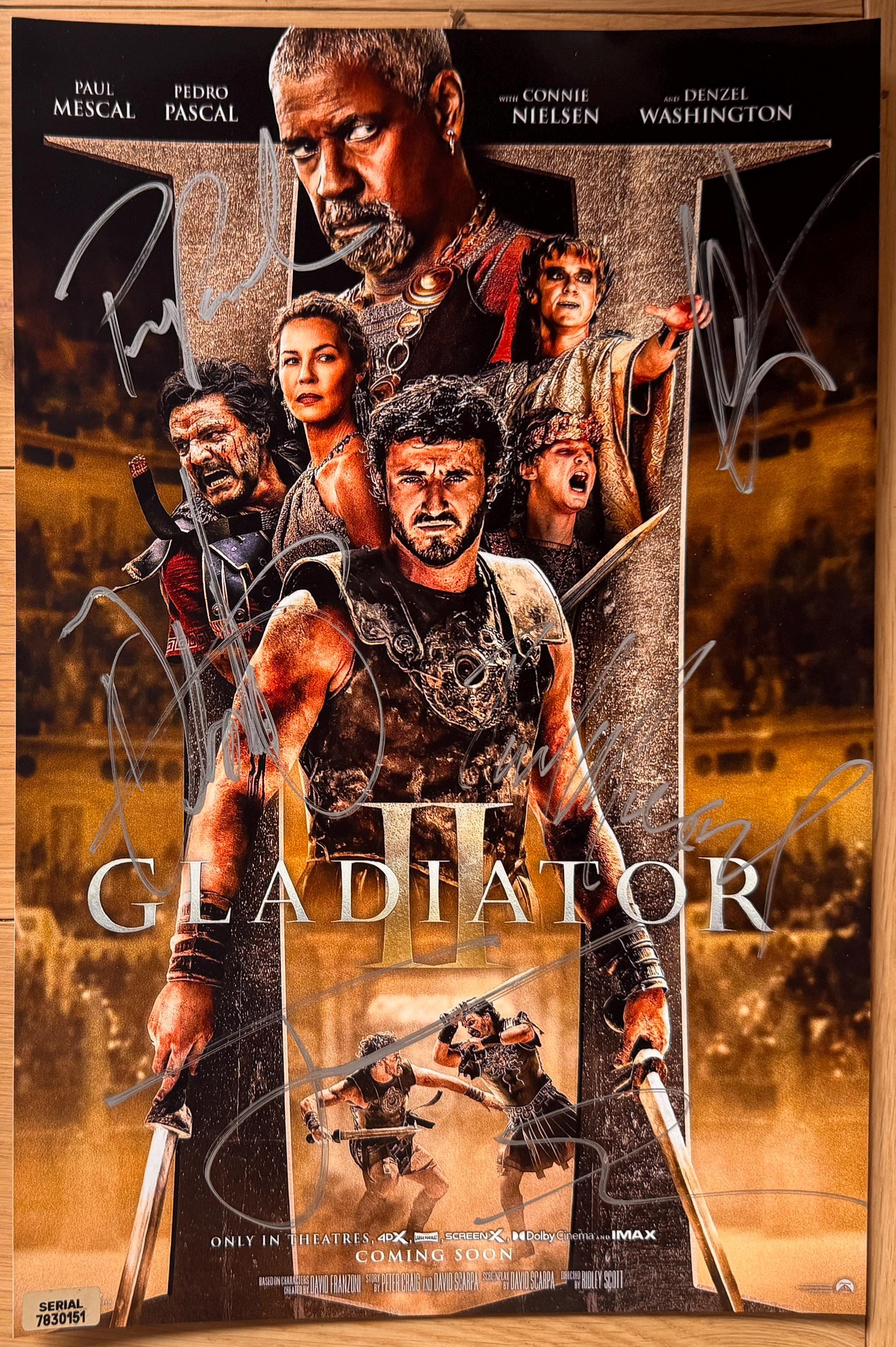 Gladiator 2 Full Cast Signed Autographed 8x12 Inch Photo + COA - Etsy